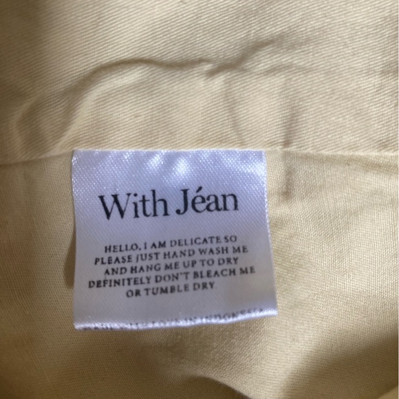 With Jean Butter Yellow Scoop Neck Crop Top Sleeveless Summer Essential - Picture 5 of 8